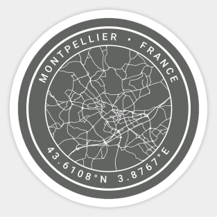 Montpellier Map Sticker